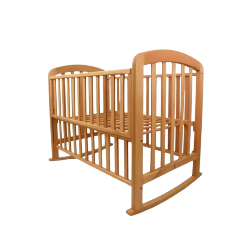 Wooden Baby Crib with Mattress  Easy Assembly & Rocking Design (70*120 cm)