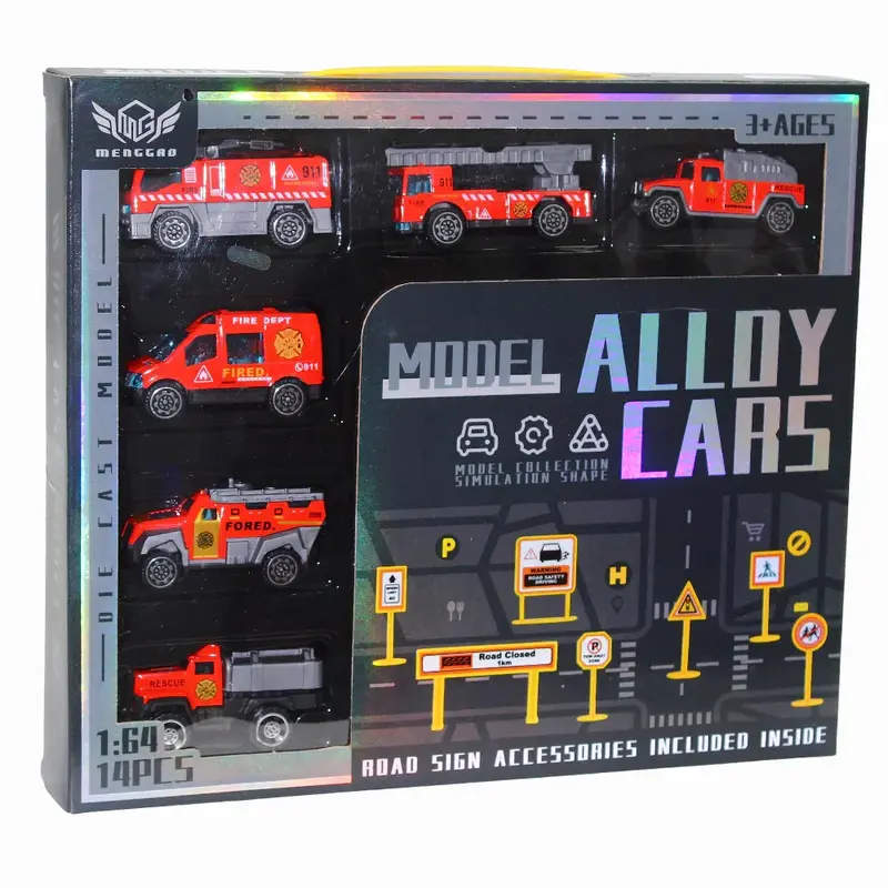 1:64 Scale Die Cast Trucks Set - (14 Pieces)