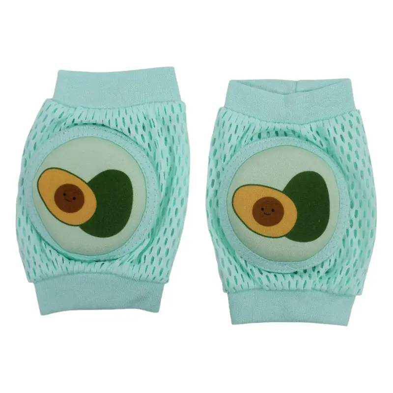 Baby Knee Mesh Pads  Mint with Avocado Design