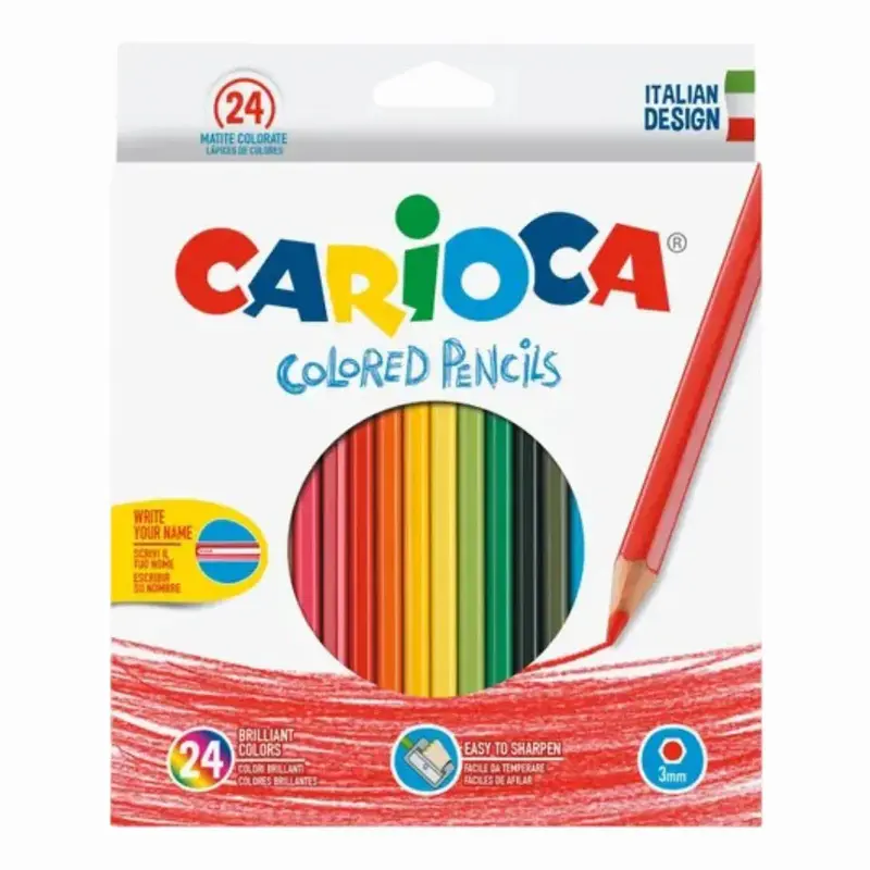 Carioca Wooden Colored Pencils  24 Colors