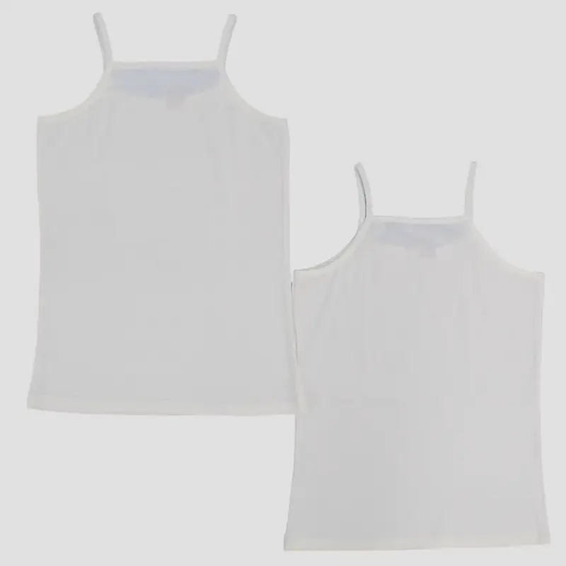 Pack Of 2 - Plain White Sleeveless Undershirt