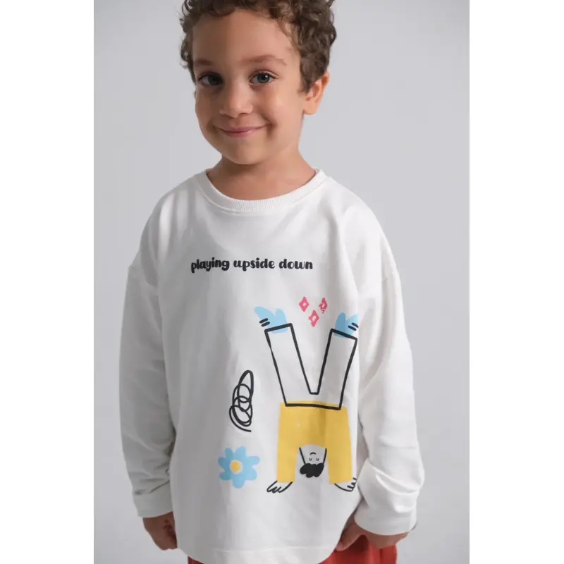 Unisex "Playing Upside Down" Long-Sleeved T-Shirt