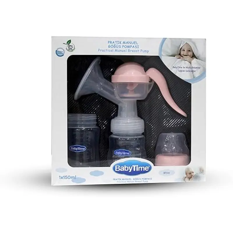 Baby Time Manual Breast Pump - Pink