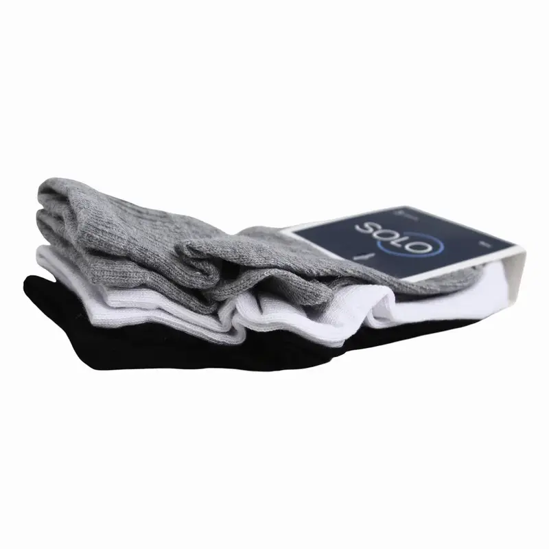 Pack of 3  Unisex Cotton Lycra Socks