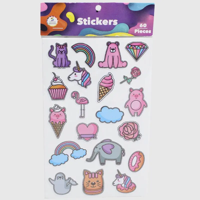 Stickers Pack - 60 Pieces (Unicorn)
