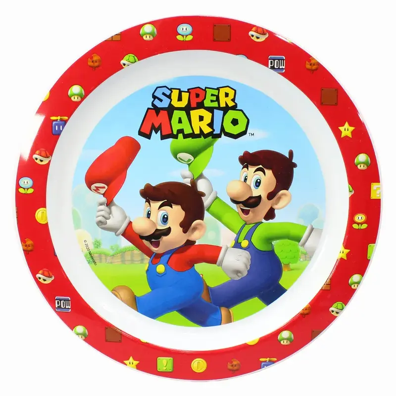 Stor Super Mario Plastic Microwavable Plate