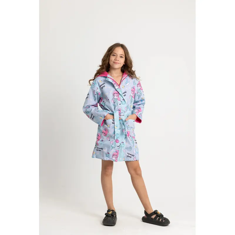 Swim Robe  Waterproof  Mermaid Time for Girls