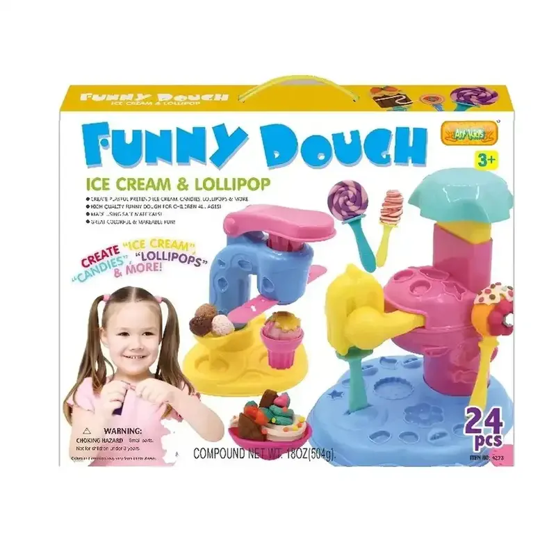Art Kids Funny Dough Ice Cream & Lollipop - 24 Pcs