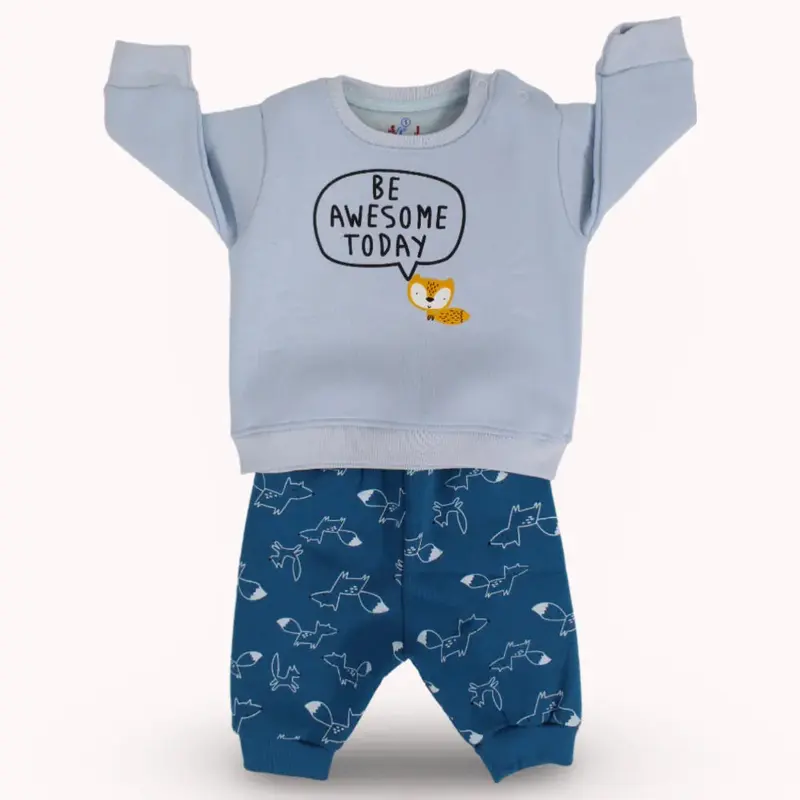 Awesome Fox Long-Sleeved Fleeced Pajama