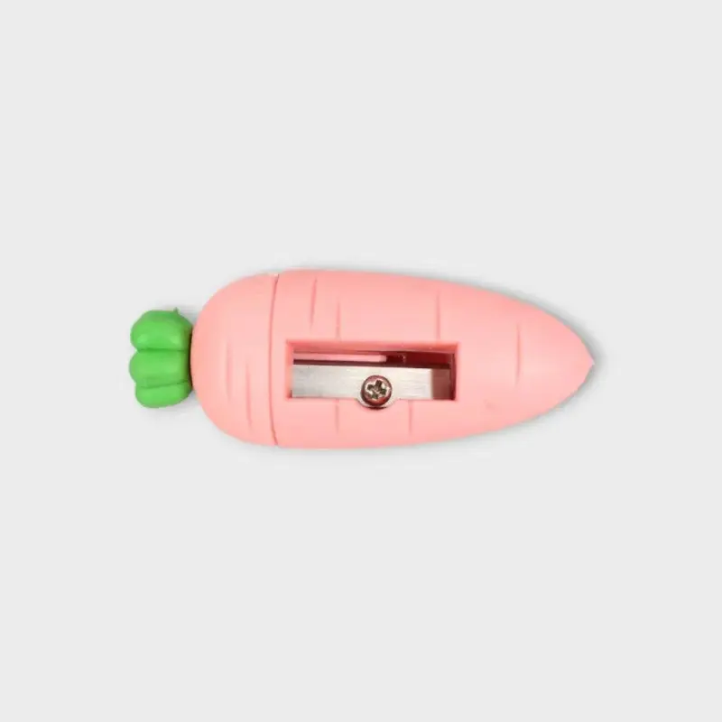Carrot Shaped 2 IN 1 Eraser + Pencil Sharpener