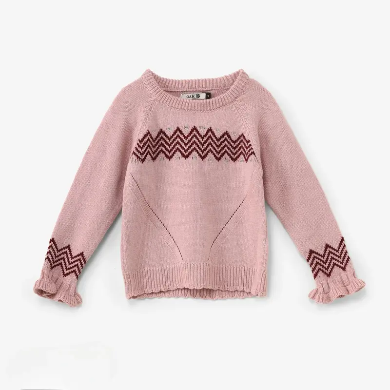 Ruffled Cuffs Long-Sleeved Pullover