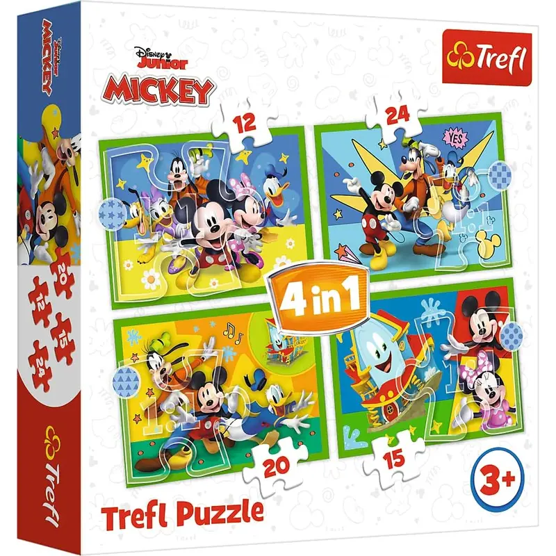 Trefl 4in1 Mickey Mouse Among Friends Puzzle