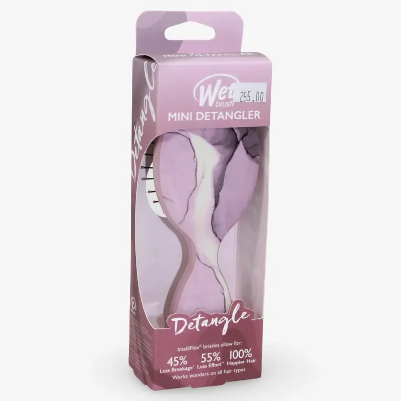 Wet Brush Mini Detangler - Terrain Textures - Dusty Rose