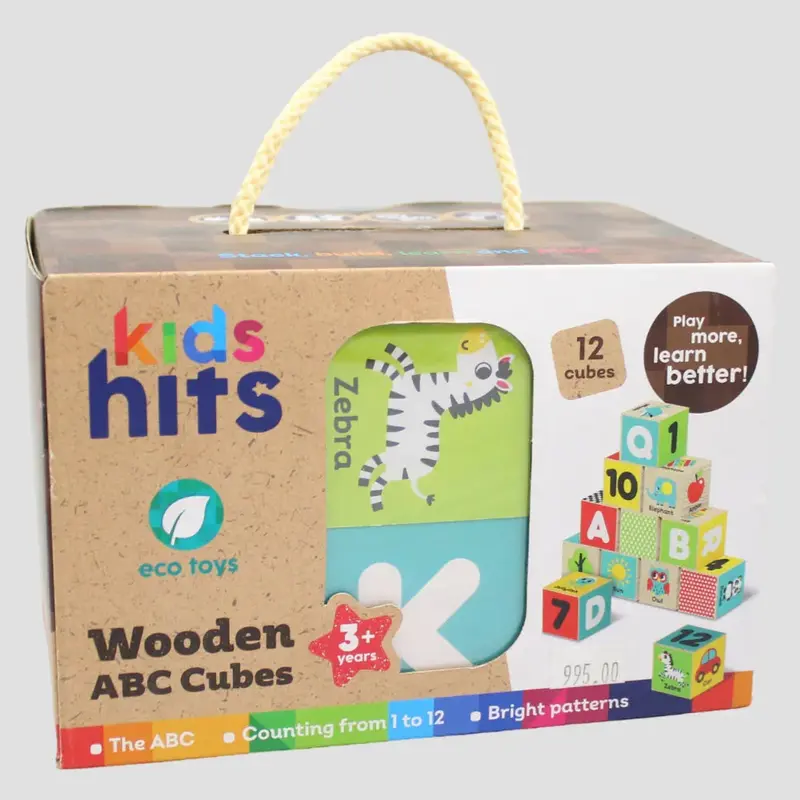 Wooden ABC Cubes  Stacking & Learning Fun!