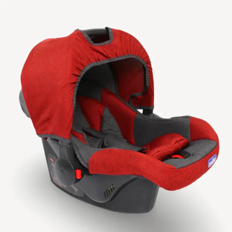 Burgundy & Grey Maller Baby Car Seat  Lightweight, Safe, and Practical