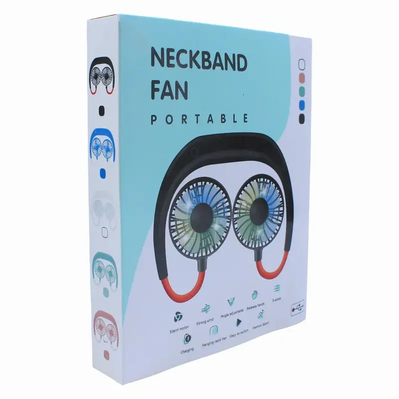 Hands-Free Portable Neckband Fan - Pink