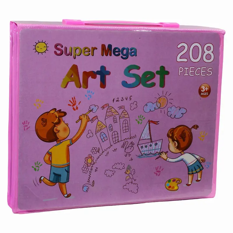 Super Mega Art Set - 208 Pieces (Pink)