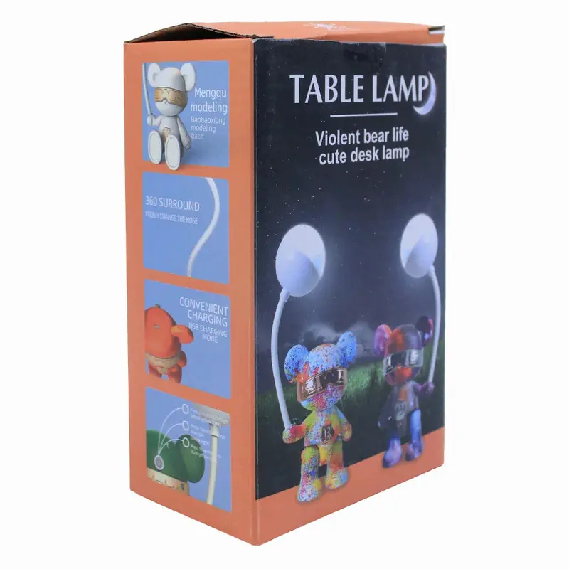 Violent Bear Life Cute Desk Lamp  Monster White