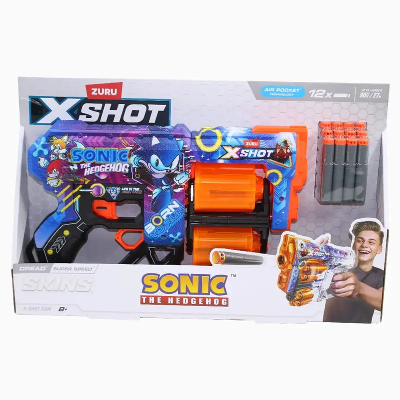 X-Shot Skins Dread Sonic the Hedgehog Blaster  Super Speed