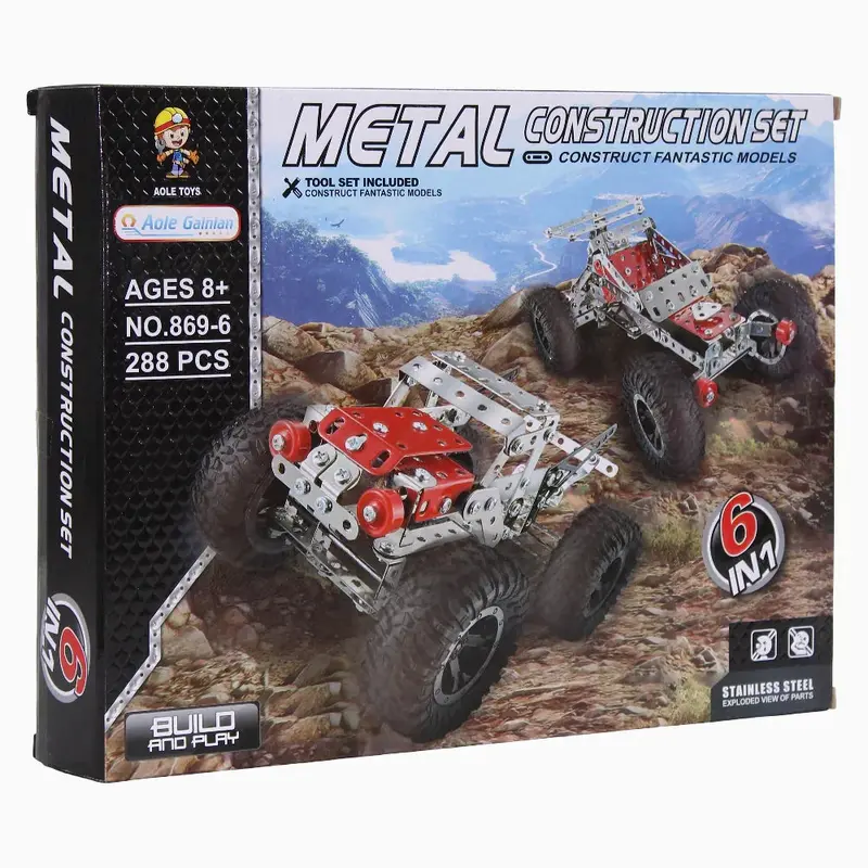 6-in-1 Metal Construction Set - 288 Pcs