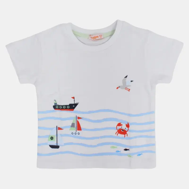 Boys Cotton T-Shirt - Under the Sea Design