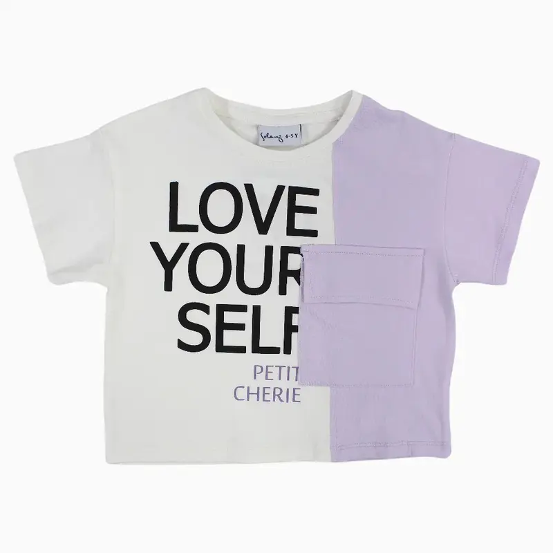 Girls Cotton T-Shirt - Love Yourself Print