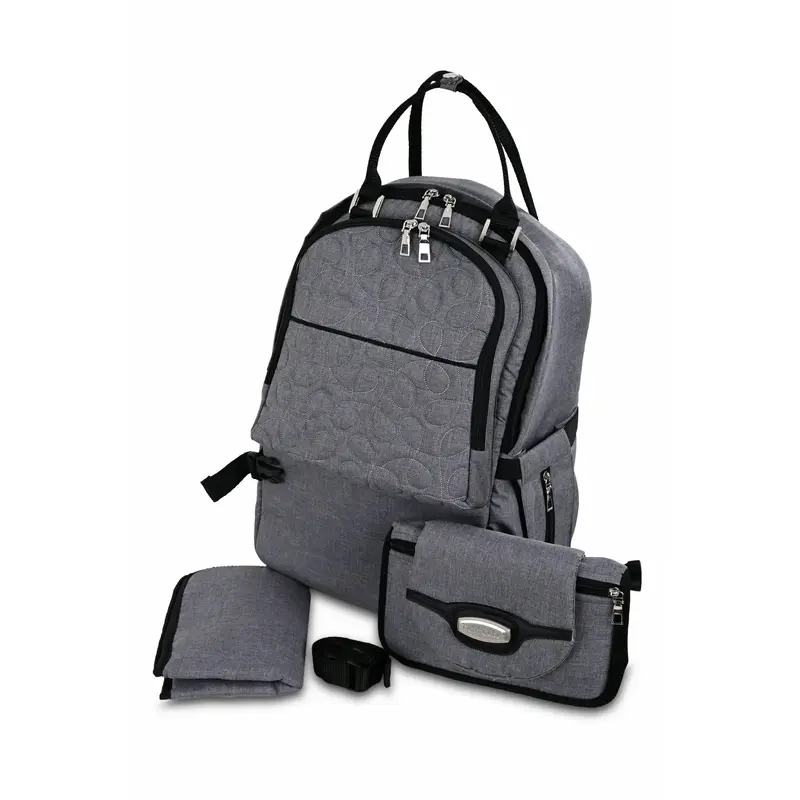 Petit Bebe Premium Go Diaper Bag  Grey