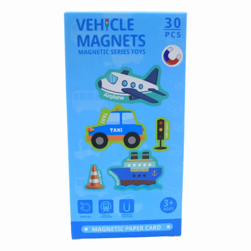 Vehicles Fridge Magnet Set  30 Pieces