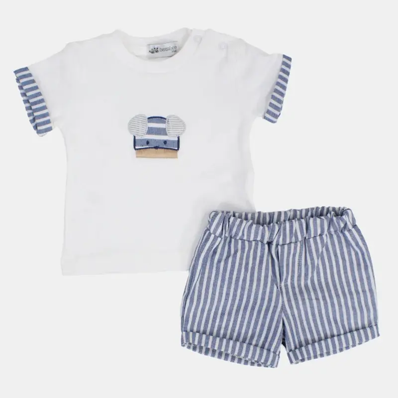 Baby Boys 2- Piece Outfit Set - Puppy Head Design