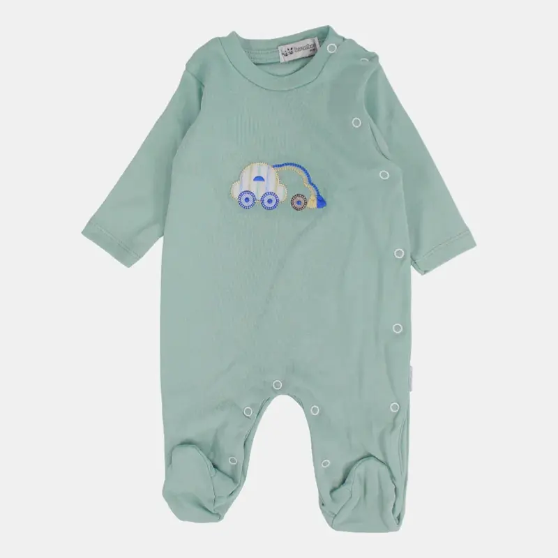 Cute Car Long-Sleeved Baby Footie
