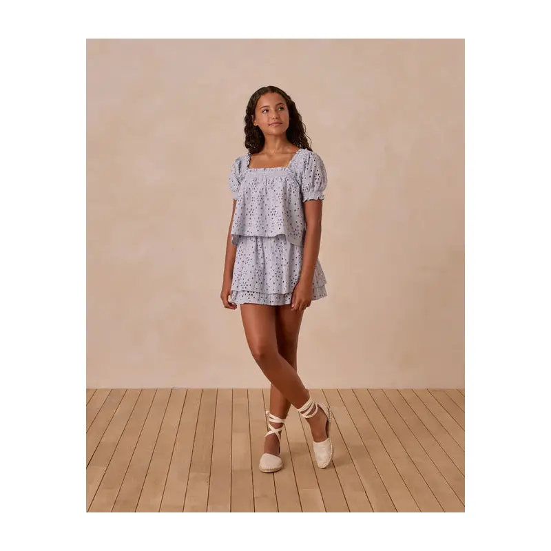 Rylee + Cru - Tween - Rose Mini Skirt - Light Blue