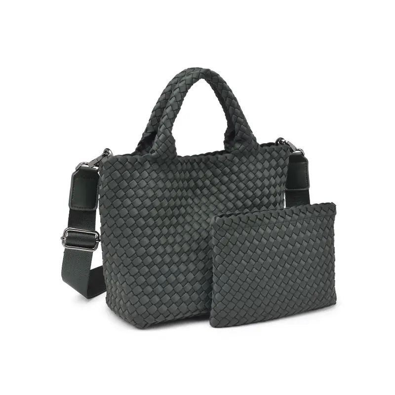 Sol and Selene: Sky's The Limit - Small Woven Neoprene Crossbody - Olive