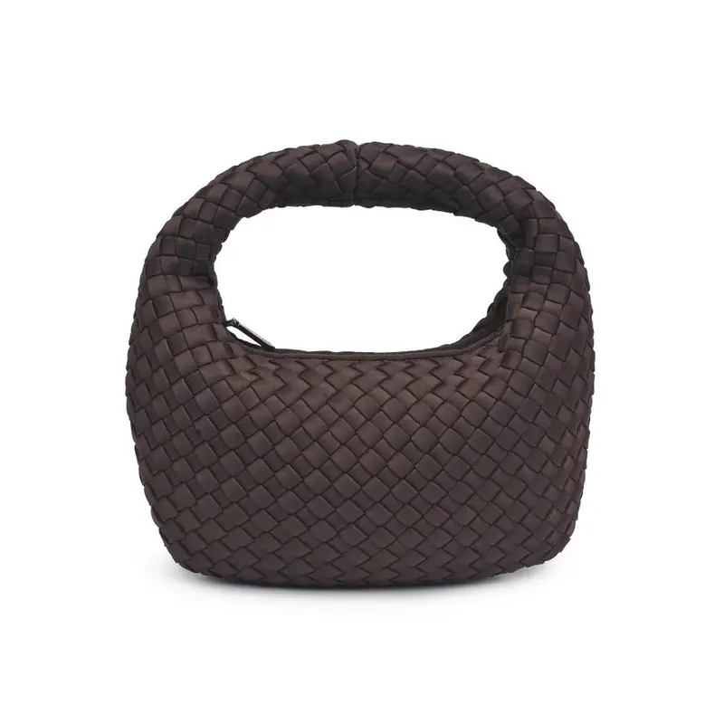Sol & Selene: Dare to Dream - Small Woven Neoprene Clutch - Chocolate