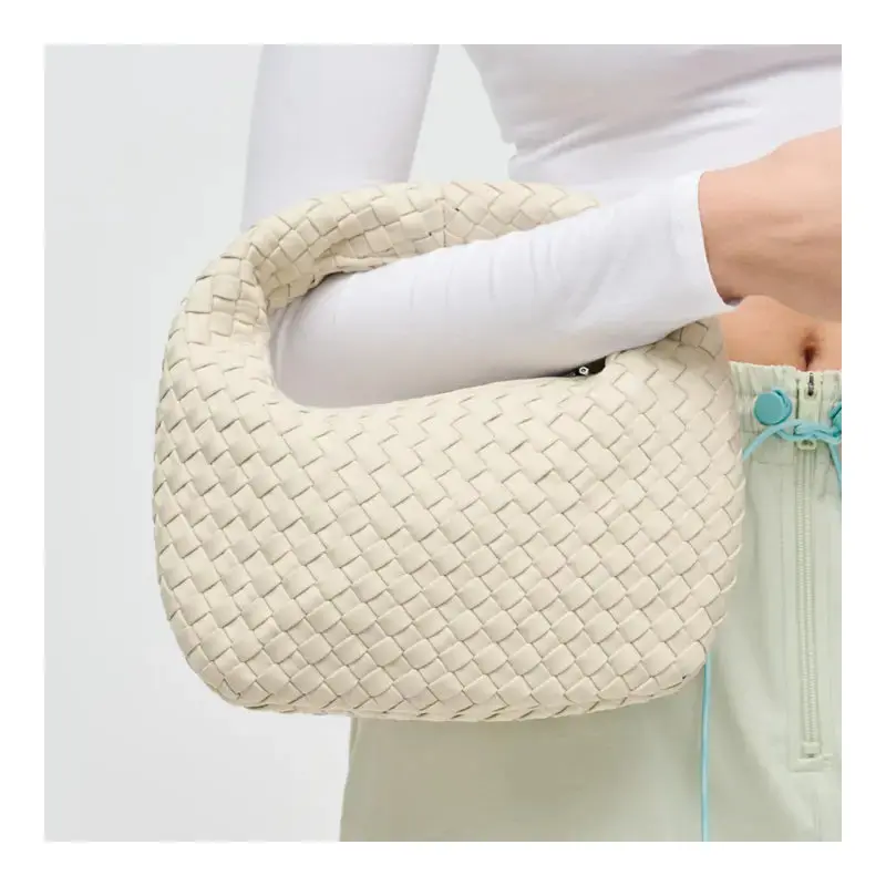 Sol & Selene: Dare to Dream - Small Woven Neoprene Clutch - Cream