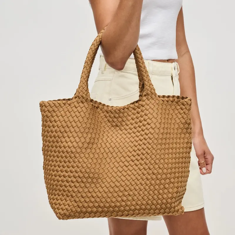 Sol & Selene: Sky's The Limit - Medium Woven Neoprene Tote - Sand