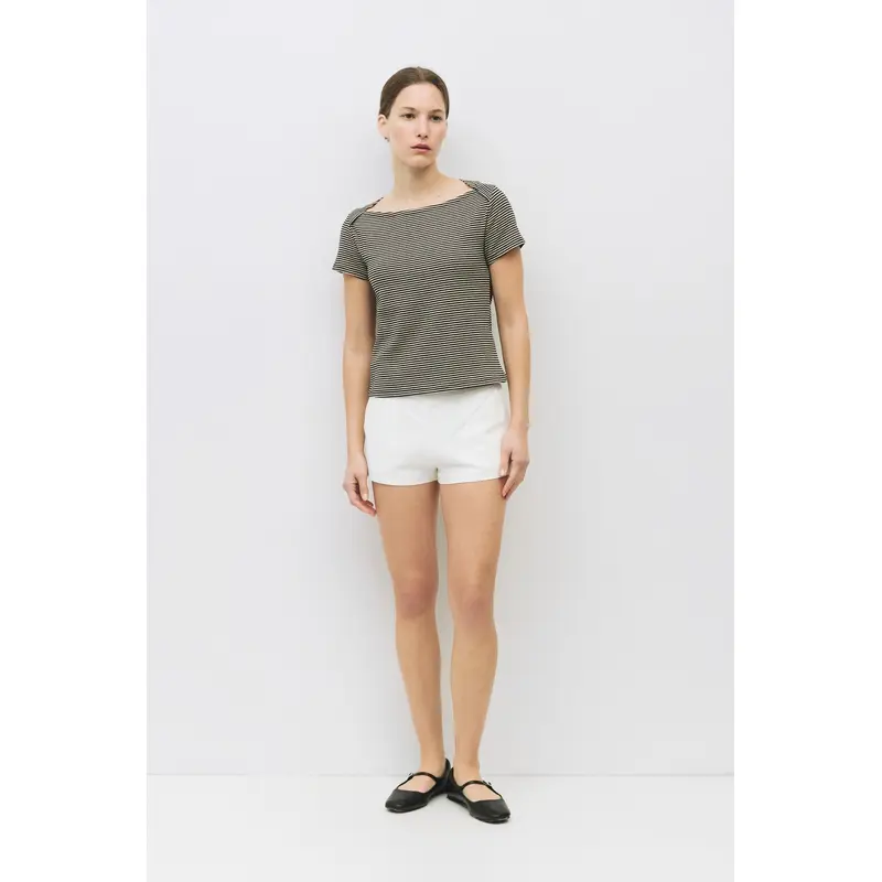 The Sasha Top - Beige & Black