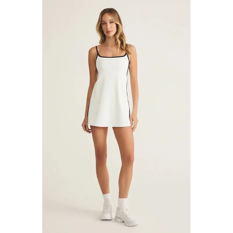 Varsity Dress - White