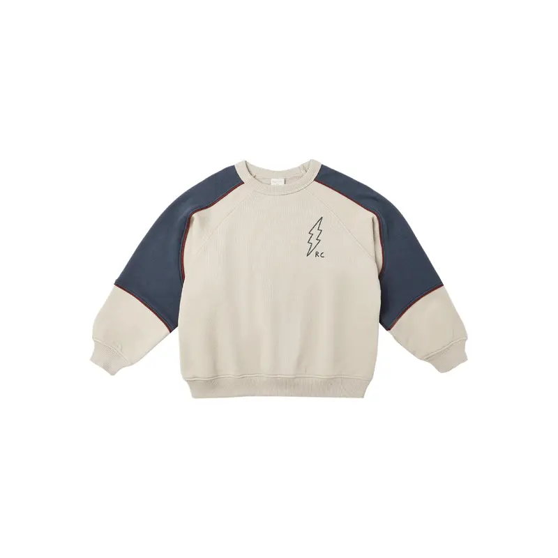 Rylee + Cru - Paneled Sweatshirt - Stone