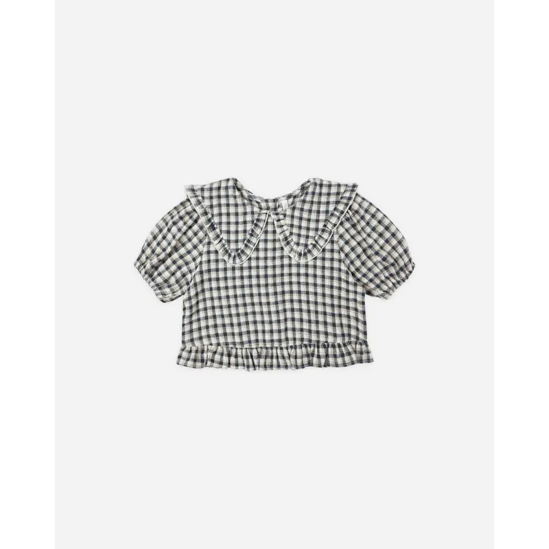 Rylee + Cru - Praire Blouse - Navy Check