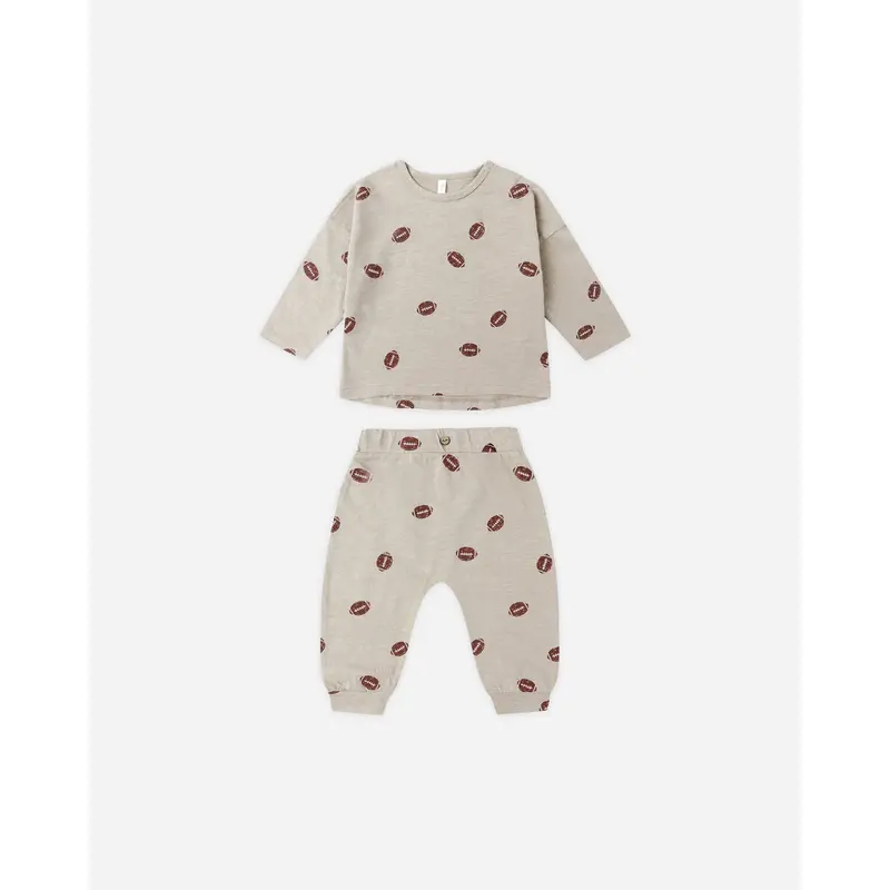 Rylee + Cru - Tee + Pant Set - Footballs