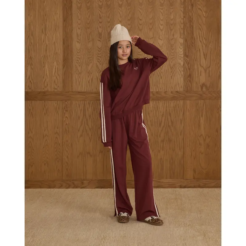 Rylee + Cru - Tween Track Pant - Burgundy