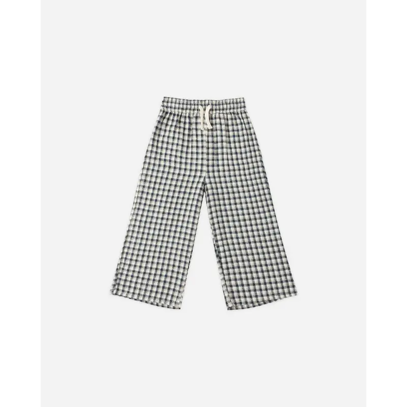 Rylee + Cru - Wide Leg Pant - Navy Check