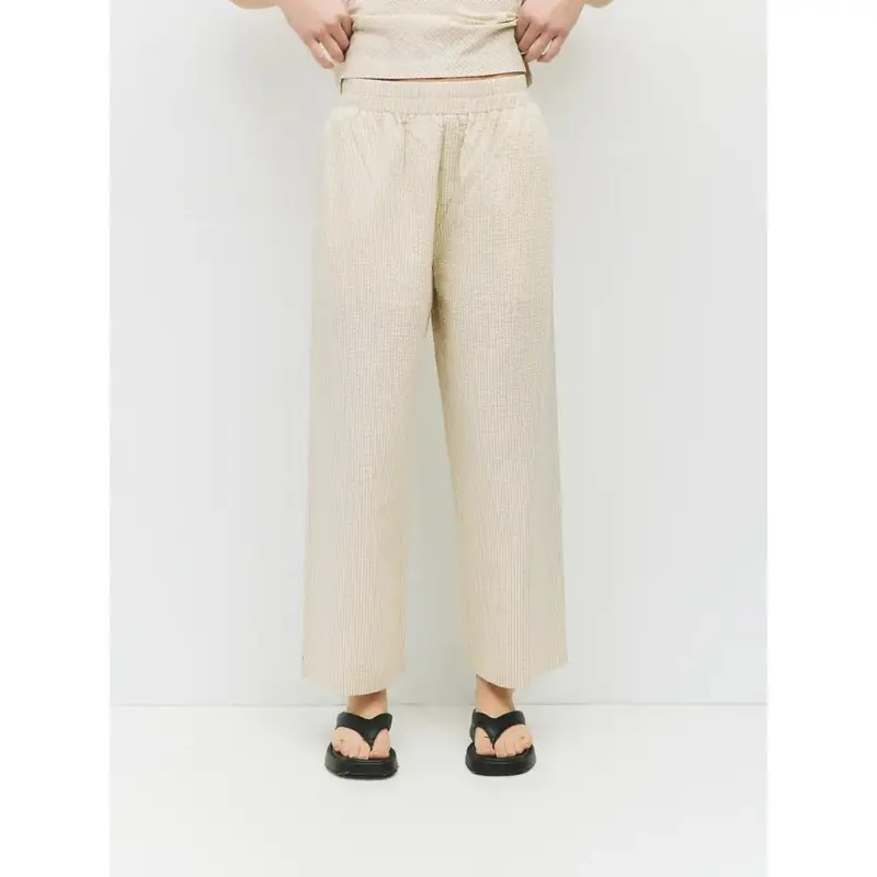 The Ryland Pants - Cream & Brown
