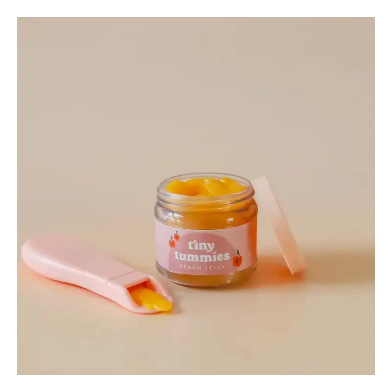 Tiny Tummies - Food Jar + Spoon Set - Peach Jelly
