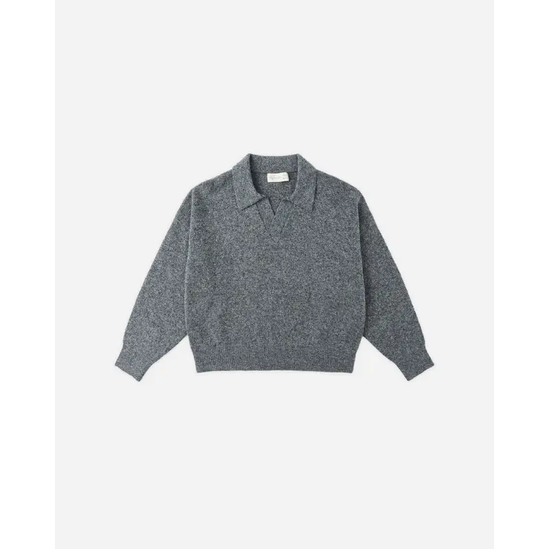 Rylee + Cru - Collared Sweater - Heathered Grey