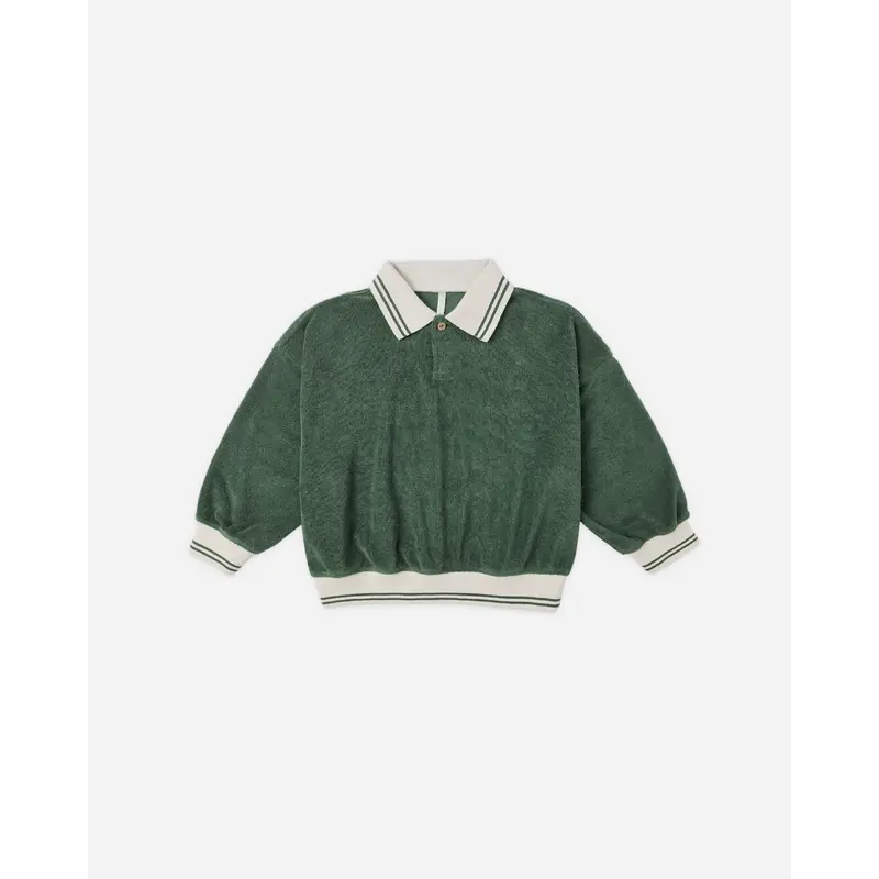 Rylee + Cru - Collared Sweatshirt - Green