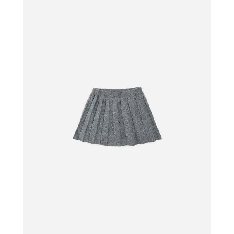 Rylee + Cru - Knit Pleated Skirt - Heathered Grey