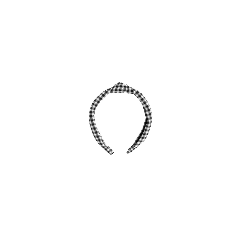 Rylee + Cru - Knotted Headband - Black Gingham