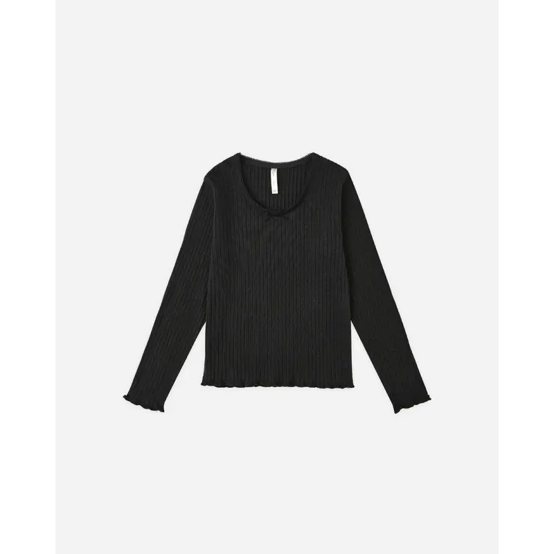 Rylee + Cru - Ribbed Long Sleeve - Black
