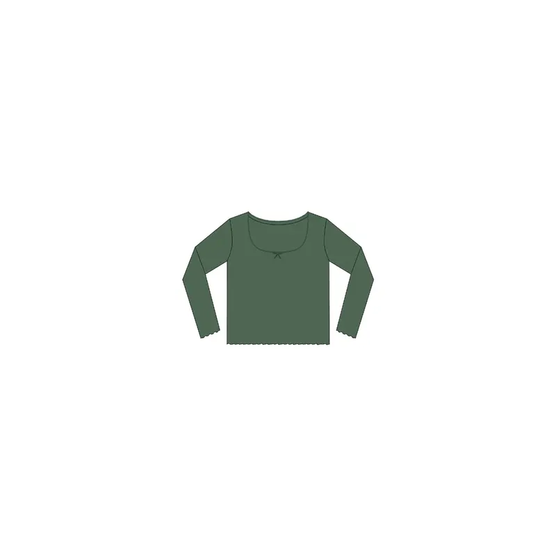 Rylee + Cru - Tween Ribbed Long Sleeve - Green